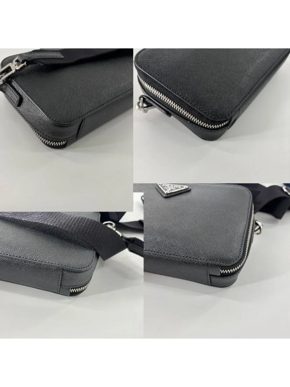 Prada IC Saffiano Leather Shoulder Bag Black